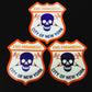 NYC skell city EMS Paramedic patch reflective stickers on black background