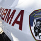 ems patch from skell city on the hood of an FDNY ambulance. 